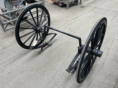 Lot 225 - Set of wheels on axles