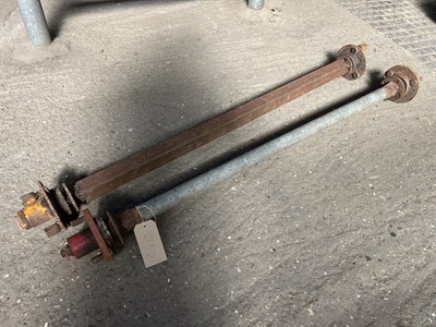 Lot 226 - Pair of London trolley axles, three stud hub