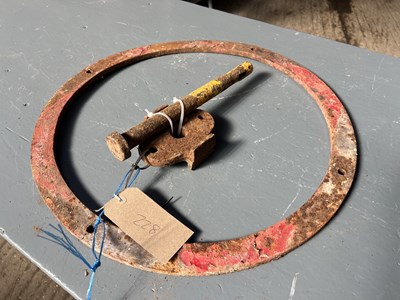 Lot 228 - Ring plate centre pin for a London trolley