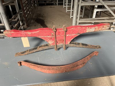 Lot 235 - Two rear helper springs for a London trolley or dray