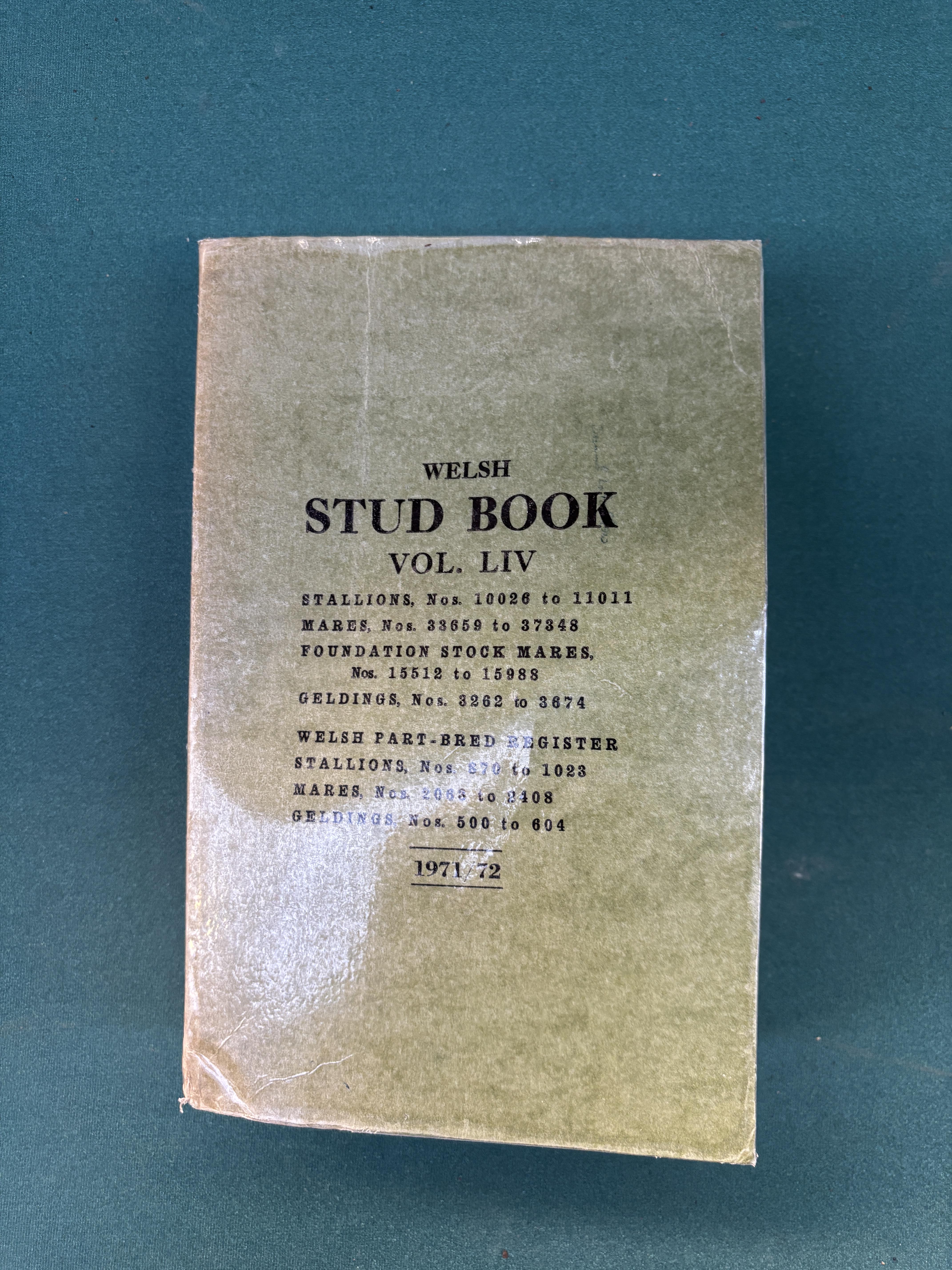 Lot 502 - The Welsh Stud Book volume LIV (54)