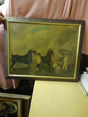 Lot 514 - Framed print of a prince and two horses