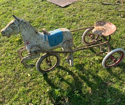 Lot 515 - Original Moby horse with a racing sulky