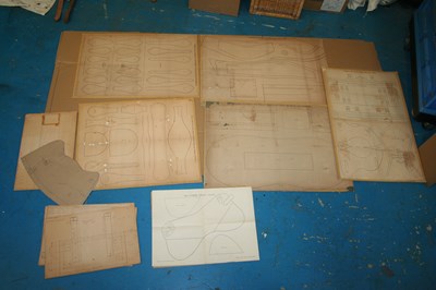 Lot 526 - Original harness makers' patterns on boards