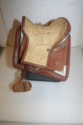 Lot 539 - Original antique miniature South American saddle