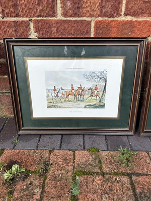 Lot 564 - Five pictures depicting hunting scenes