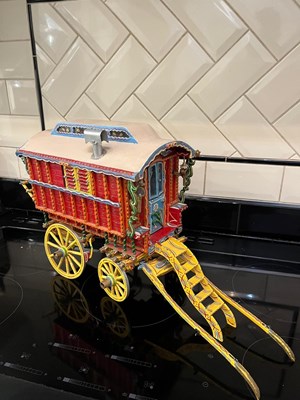 Lot 597 - Model of a gypsy caravan, complete with gas stove, mirrors and bed