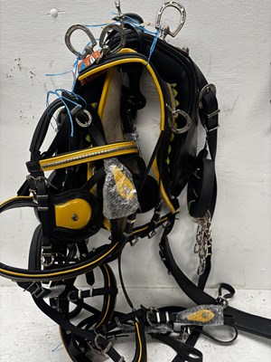 Lot 645 - Set of black and yellow trade harness. This lot carries VAT.