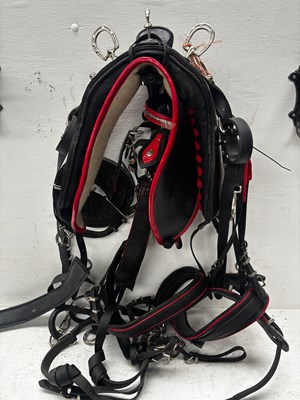 Lot 651 - Set of black and red cob trade harness. This lot carries VAT.