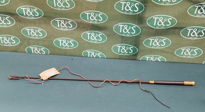 Lot 693 - Drop thong whip made by Crawley & Sons of Peterborough
