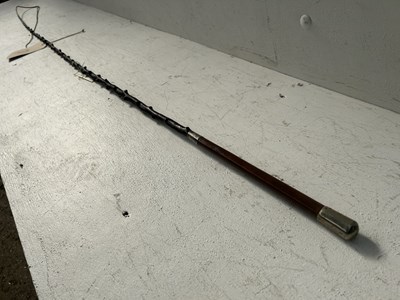 Lot 708 - Pony holly whip with silver ferrule hallmarked Birmingham 1898