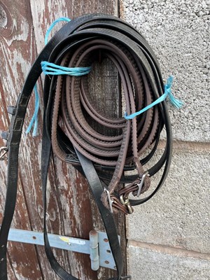Lot 712 - Pair of cob size Zilco reins with gripped finish