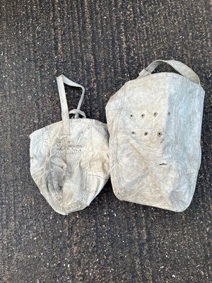 Lot 714 - Pair of original nosebags, one stamped 1941