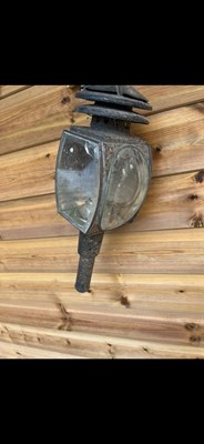 Lot 716 - Single original carriage lamp