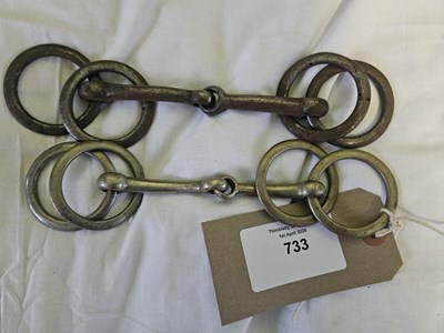 Lot 733 - Two pony size Wilson driving bits