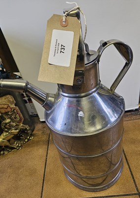 Lot 737 - Stainless steel water butt / carrier