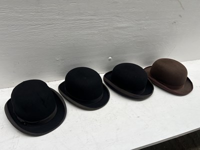 Lot 805 - Four bowler hats