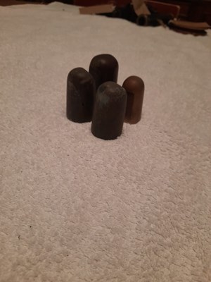 Lot 830 - Brass shaft ends