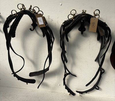 Lot 840 - Pair of fine patent wheeler pads together with a pair of patent leather pair pads