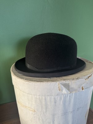 Lot 842 - Christys black bowler hat, size 7 3/8