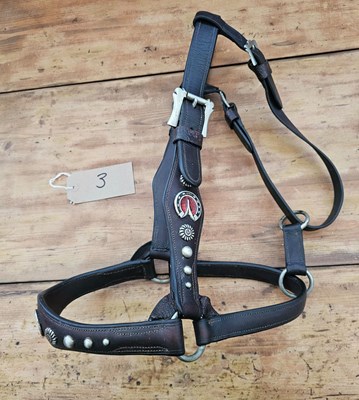 Lot 850 - Brown Scottish thistle in-hand bridle / headcollar