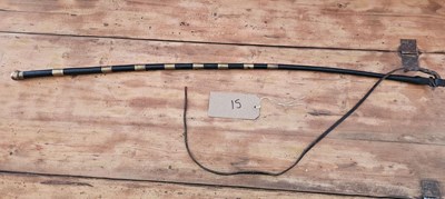 Lot 862 - Dealer's whip with brass ferrules