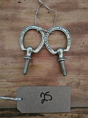 Lot 872 - Pair of old stock horseshoe terrets