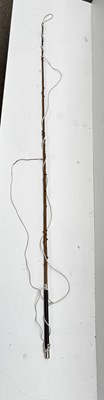 Lot 893 - Holly whip by Denis Walmsley with silver butt and ferrule in wooden box
