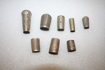 Lot 909 - Quantity of eight whip fittings, mostly chased