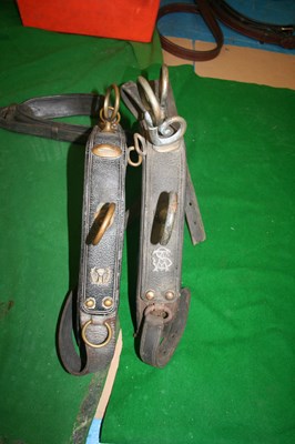 Lot 920 - Two harness pads with monograms