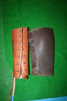 Lot 924 - Two pairs of leather gaiters