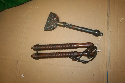Lot 935 - Singeing lamp and a Rutters pattern twitch