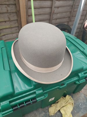 Lot 964 - Grey bowler hat by Christys of London, size 7 1/8