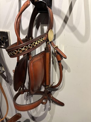 Lot 988 - Brown leather pony/cob size bridle by Tabe Annema