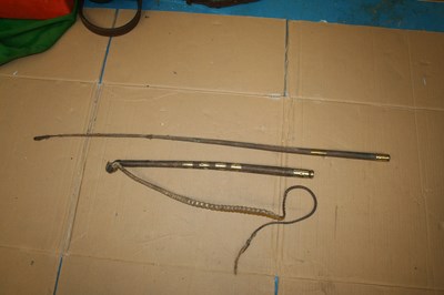 Lot 997 - Two dealer's whips with brass ferrules