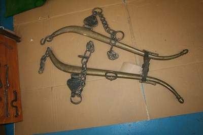 Lot 1010 - Brass heavy horse hames
