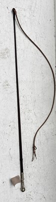 Lot 1017 - Dealer's whip with nickel mounts. This lot carries VAT.