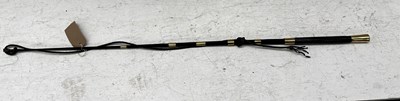 Lot 1038 - Whip with brass ferrules. This lot carries VAT.