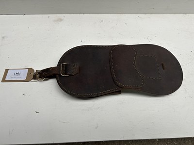 Lot 1041 - Leather carry case with horseshoe, dated 1943. This lot carries VAT.
