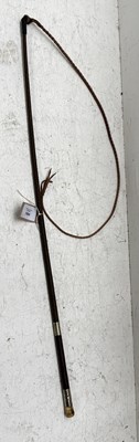 Lot 1084 - Dealer's whip stamped 'whalebone' with whalebone centre