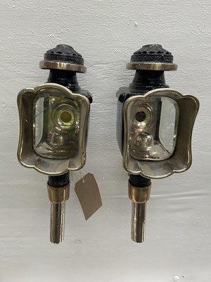 Lot 1087 - Pair of fancy fronted lamps