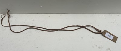 Lot 1092 - Two whip thongs made by Crawley, over sixty years old
