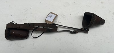 Lot 1096 - Pair of leather clog stirrups