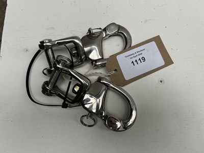 Lot 1119 - Pair of quick release snaps. This lot carries VAT.