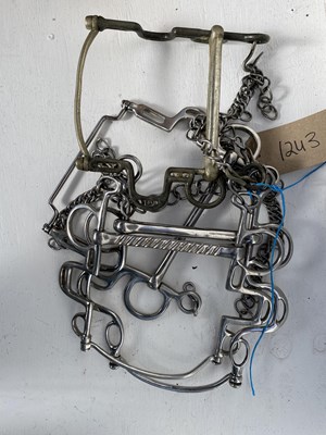 Lot 1243 - Three Buxton bits, 5.5", 6" & 6.5"; together with an old nickel Buxton bit