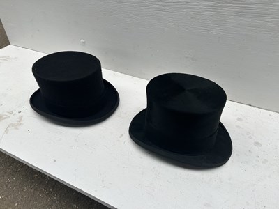 Lot 1271 - Two black top hats