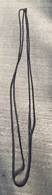 Lot 1308 - Pair of brown reins, 25ft long