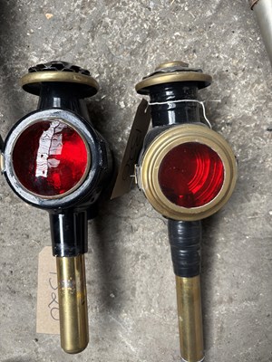 Lot 1320 - Two rear carriage lamps