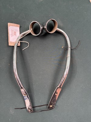 Lot 234 - White metal lamp holders. This lot carries VAT.