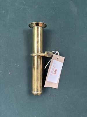 Lot 235 - Brass whip holder. This lot carries VAT.